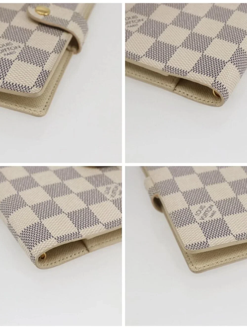LOUIS VUITTON Damier Azur Agenda PM Day Planner Cover R20706 LV Auth 156116V